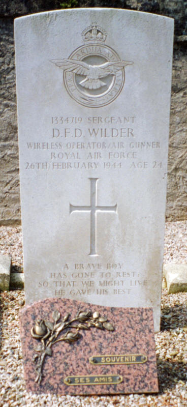 Sgt Denis Frederick Dean Wilder<br/><br /><br />died February 26th, 1944